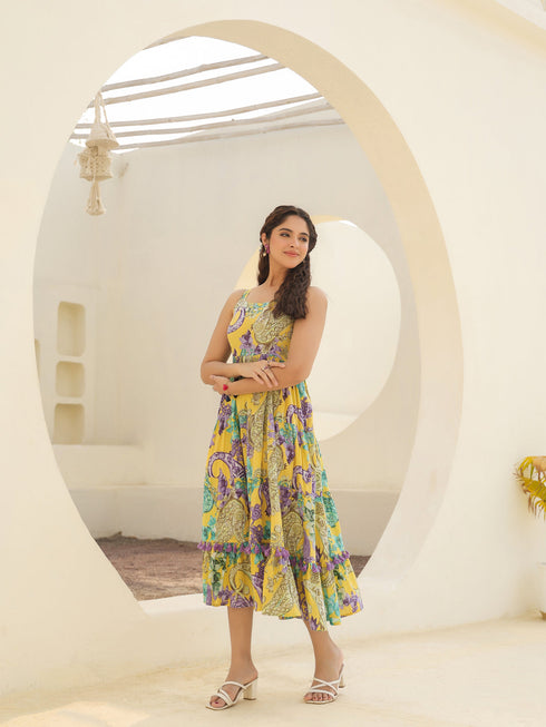Printed Pure Cotton Ethnic Dress